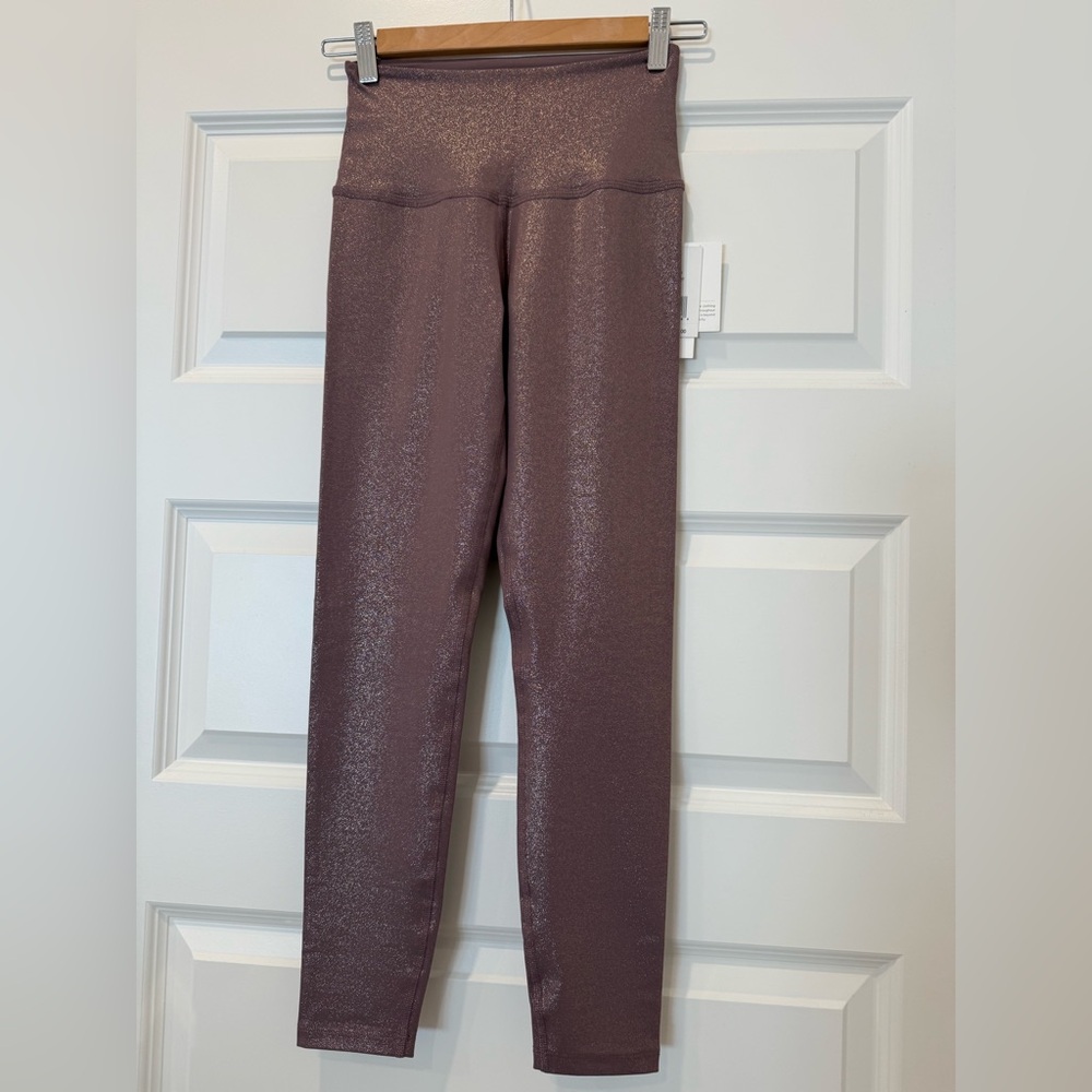 NWT Beyond Yoga Shimmer Purple Beyond Yoga Leggings